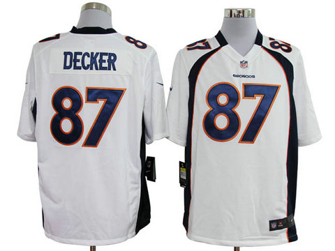 NFL Denver Broncos 87 Eric Decker Authentic white Nike Game Jerseys